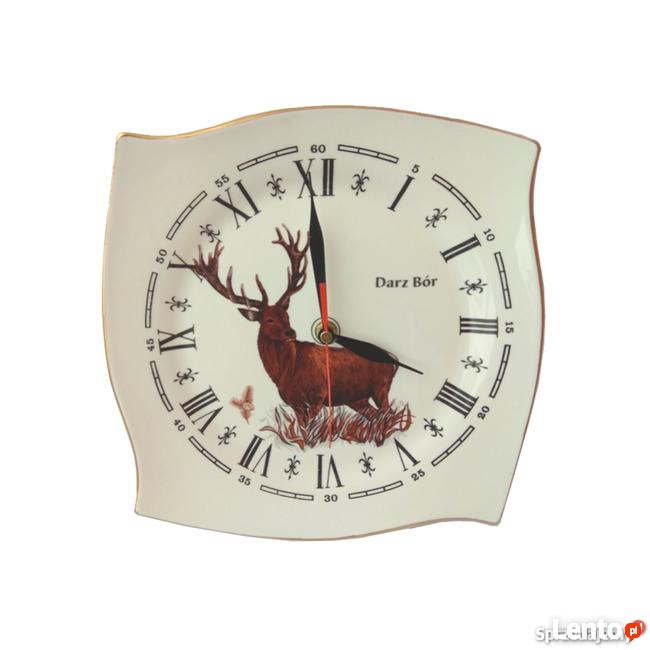 Zegar z porcelany Jeleń