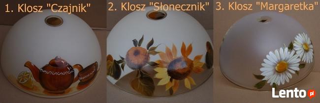 Klosz kwiaty E27 ręcznie malowany