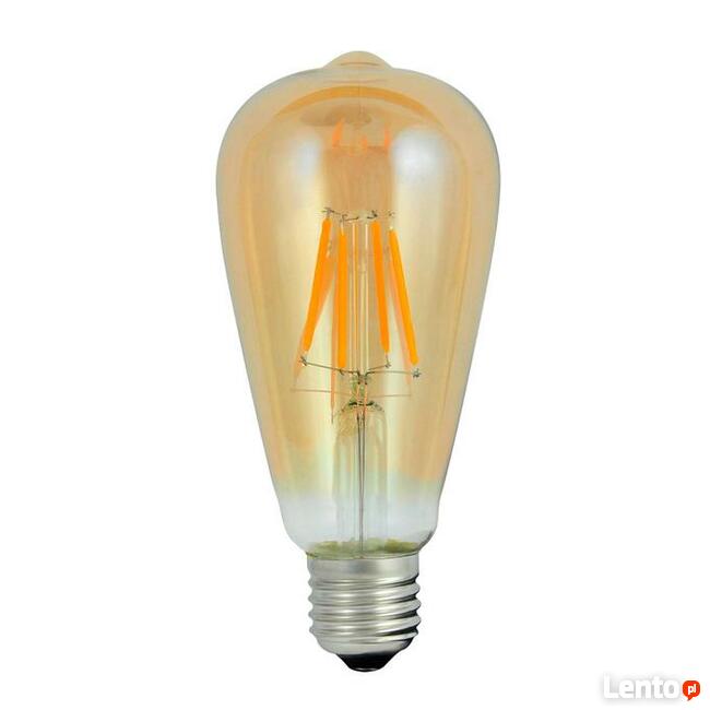 Żarówka LED filament Vintage Amber ST64 Polux