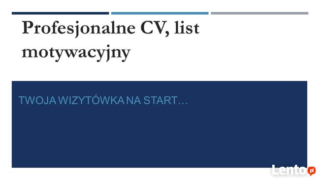 Profesjonalne CV list motywacyjny