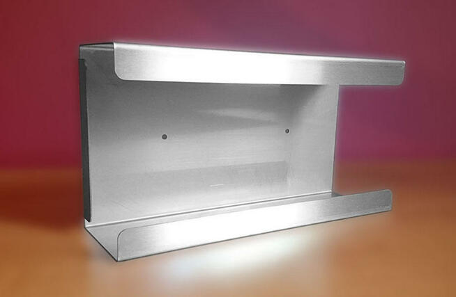 Podajnik (dozownik) na rękawice – pojedynczy INOX, gł. 8 cm