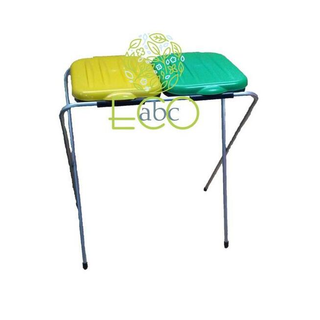 Stojak na worki do segregacji śmieci 2 stanowiskowy