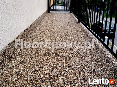 Kamienny dywan hydroizolacja podłoga z żywicy dekoracyjna