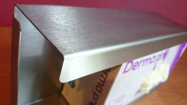 Podajnik (dozownik) na rękawice – pojedynczy INOX, gł. 8 cm