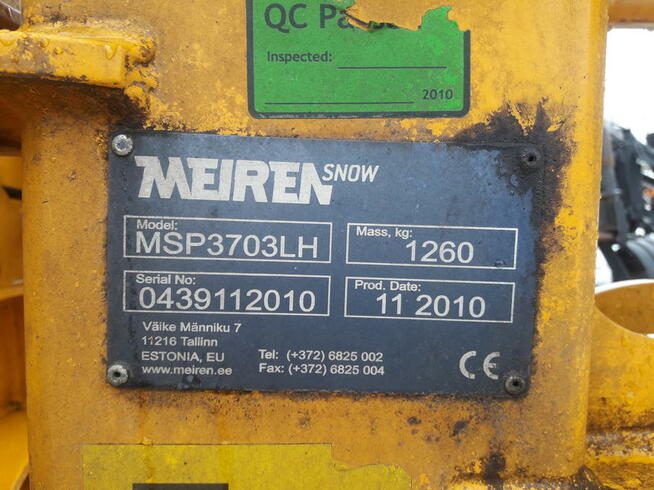 Pług Śnieżny MEIREN MSP | Okazja!