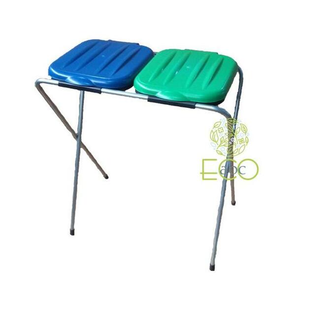 Stojak na worki do segregacji śmieci 2 stanowiskowy