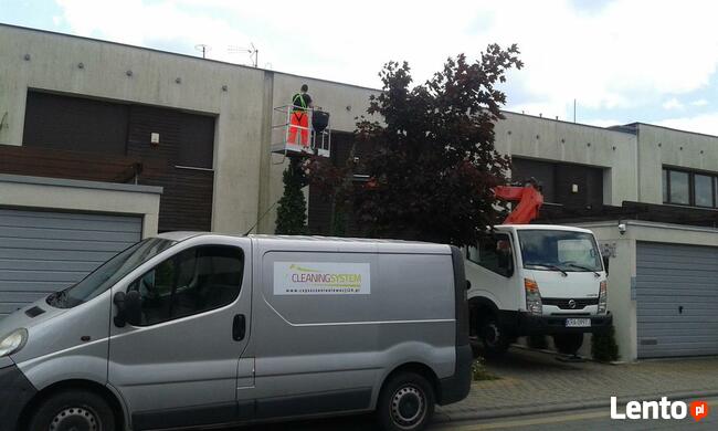 Czyszczenie Mycie elewacji hal przemysłowych kostki brukowej