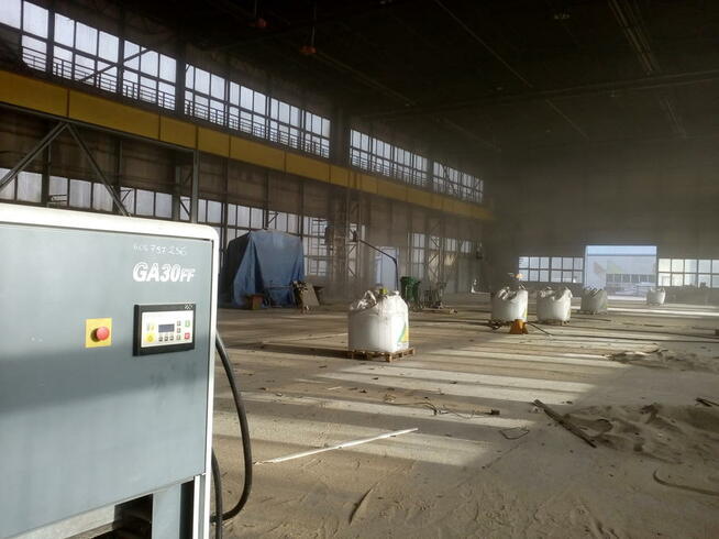 Piaskowanie konstrukcji stalowych hal siwnic cegły śląskie