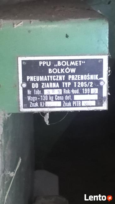 Pneumat. przenośnik do ziarna 90r,żmijka, dmuchawa Bolmet Bol