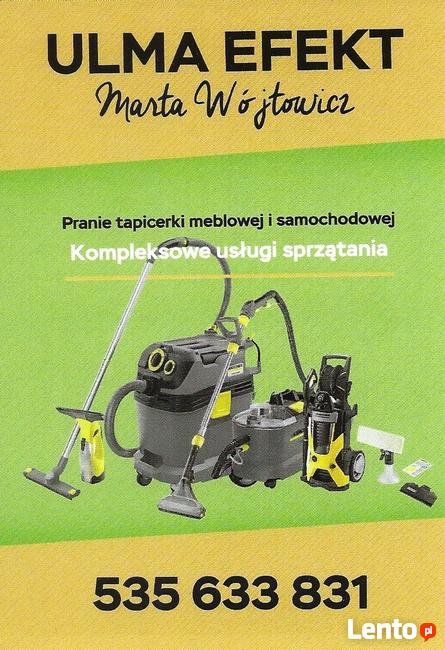 Sprzątanie mieszkań, pranie tapicerki meblowej samochodowej