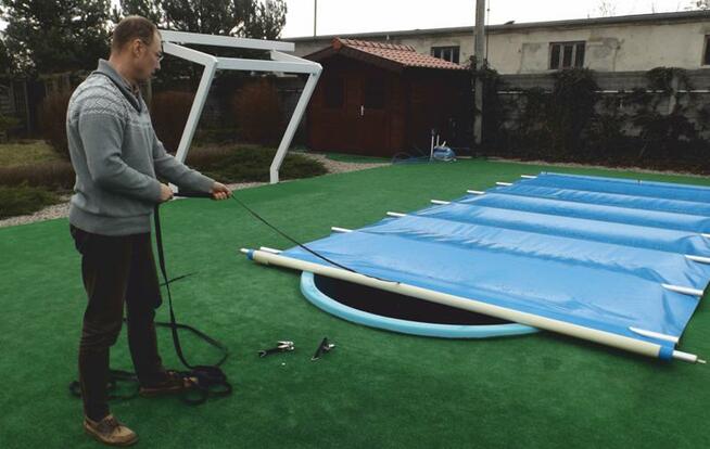 Basenowe przykrycie Zima 10x5m Zadaszenie basenstudio.pl