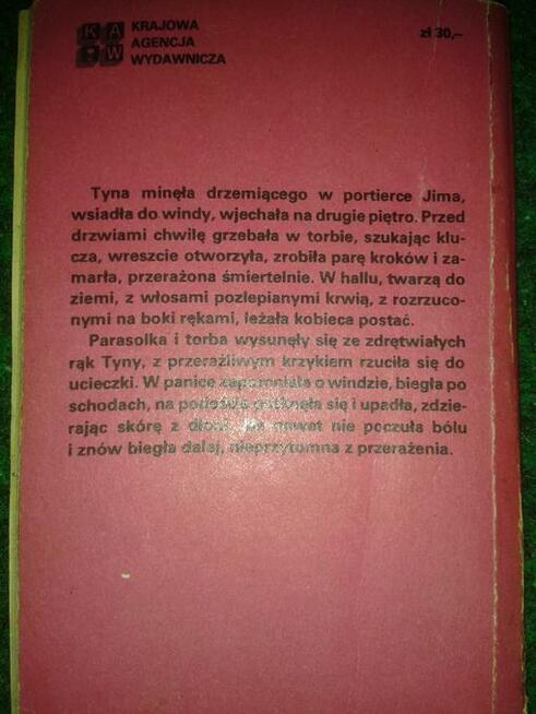 Książka sensacyjna, kryminał: Kontury śmierci Pat Blue, 9 zł