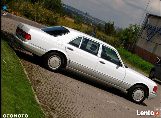 Biały Mercedes W126 do ślubu i inne zabytkowe auta