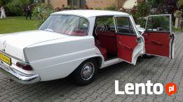 Biały Mercedes W126 do ślubu i inne zabytkowe auta