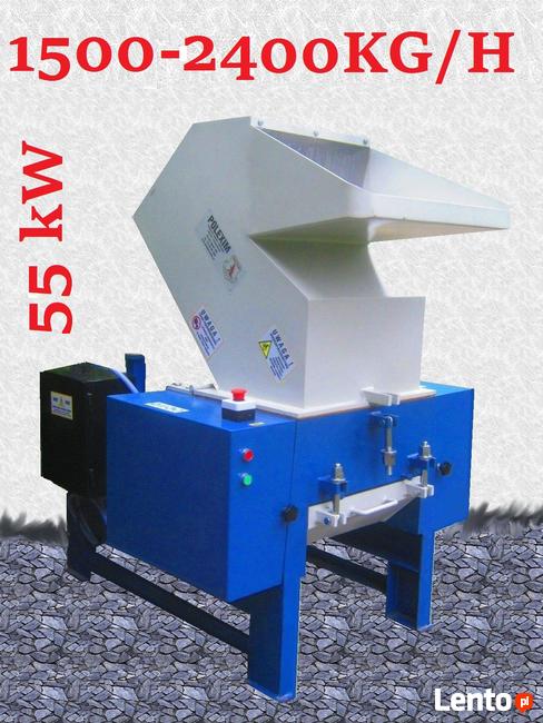 Kruszarka do tworzyw sztucznych 1500-2400 kg/h, 55kW