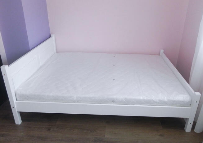 Łóżko sosnowe, drewniane QUADRAT 140x200 w 6-ciu kolorach