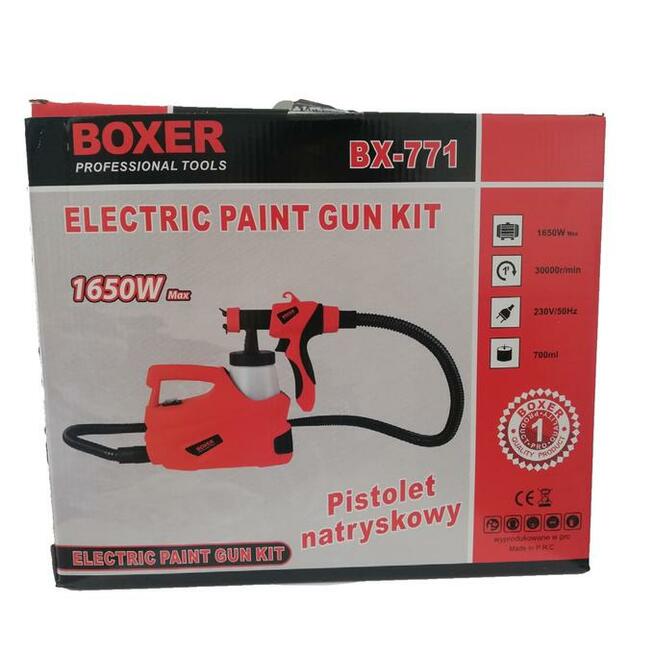 PISTOLET NATRYSKOWY DO MALOWANIA KOMPRESOR 1650W BOXER