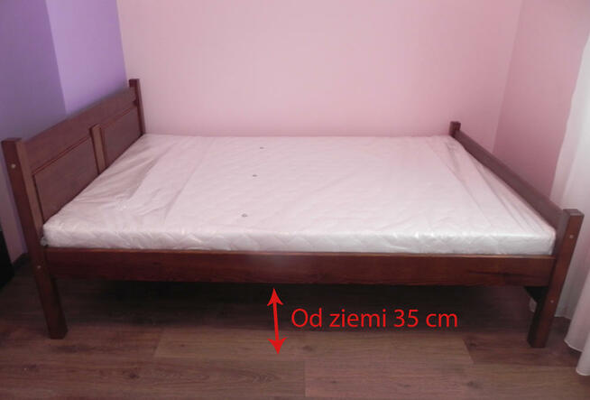 Łóżko sosnowe, drewniane QUADRAT 140x200 w 6-ciu kolorach