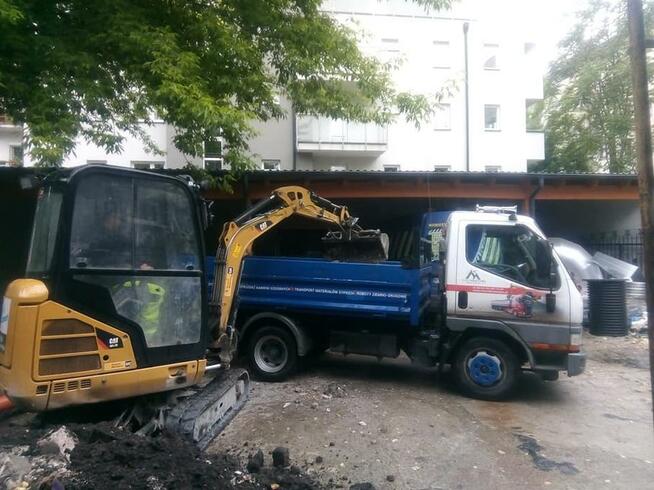 Usługi koparką Wykopy Niwelacja Rozbiórki Kruszywo Kamień