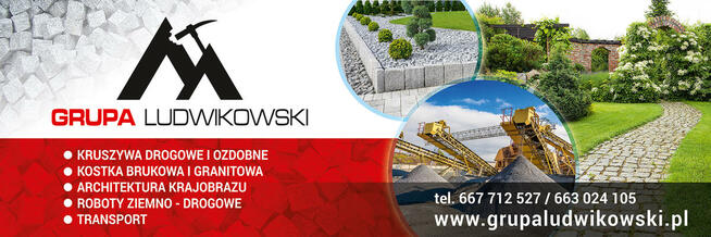 Utwardzenie dróg placów Parkingów Podbudowa Kruszywo Koparka