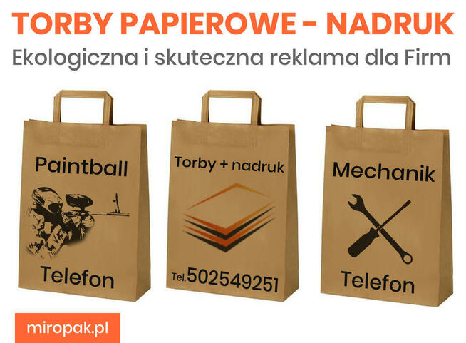 Ekologiczne, papierowe torby firmowe dla przedsiębiorców
