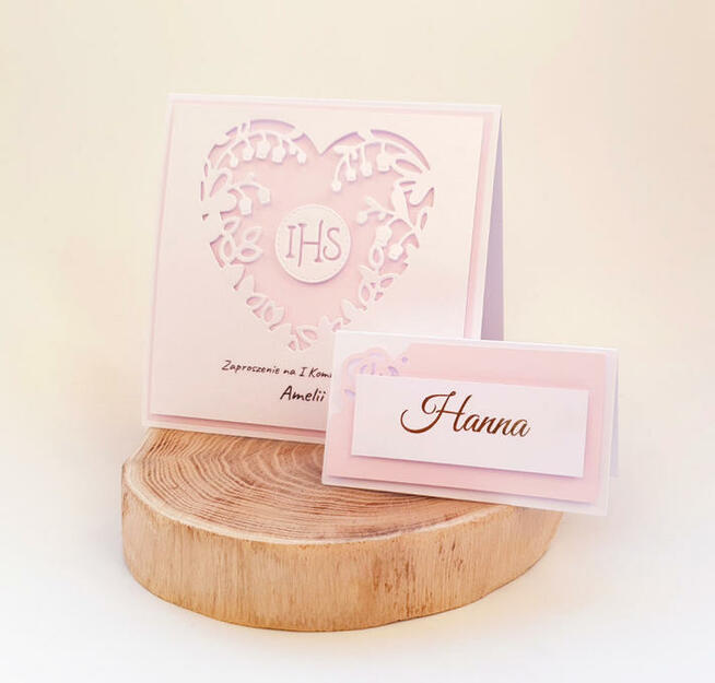 Zaproszenia na komunię Czyste Serce 2