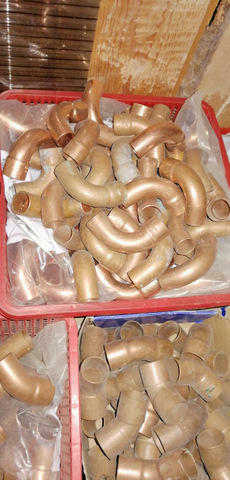 Kształtki miedziane: kolano, mufa, trójnik, zwężka