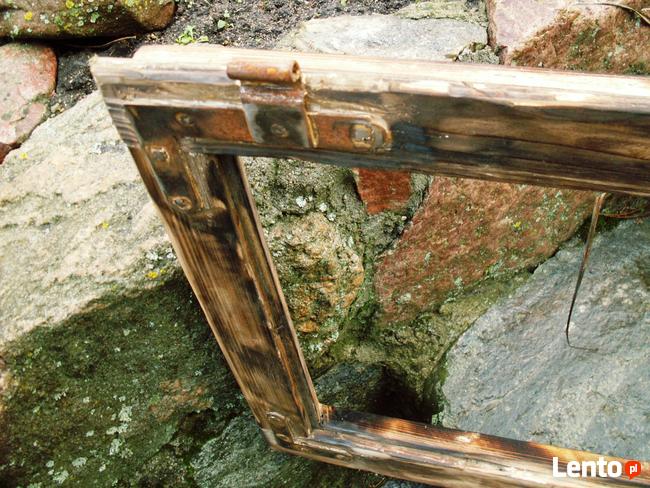 Stara okna drewniane retro loft lustro zdjęcia grill, 41x74