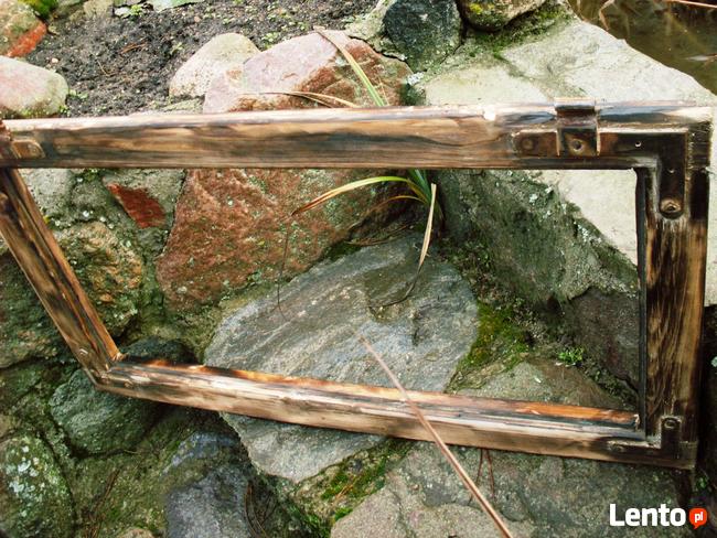 Stara okna drewniane retro loft lustro zdjęcia grill, 41x74