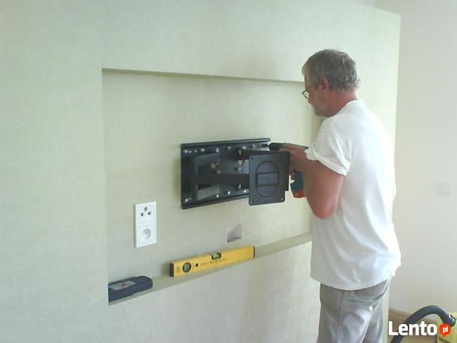 Montaż ustawianie anten , wieszanie telewizorów WĄBRZEŹNO