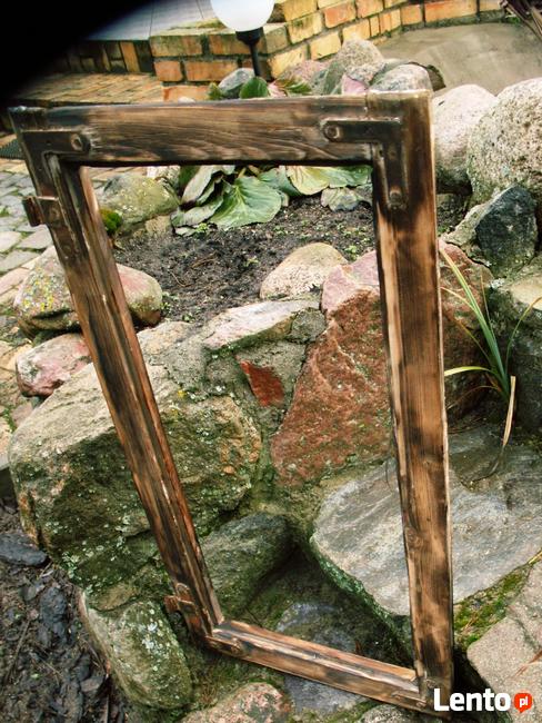 Stara okna drewniane retro loft lustro zdjęcia grill, 41x74
