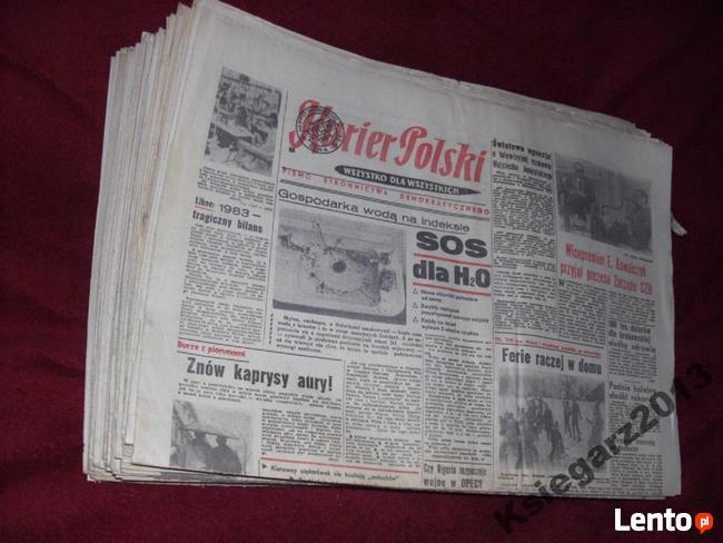 Kurier Polski , rok 1984 , zestaw 65 sztuk