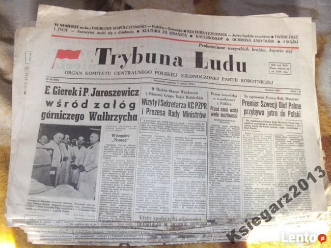 * Trybuna Ludu ,zestaw 27 numerów, rok 1974