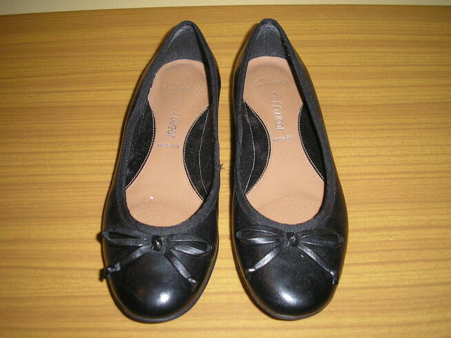 Clarks baleriny 38 24cm skóra naturalna