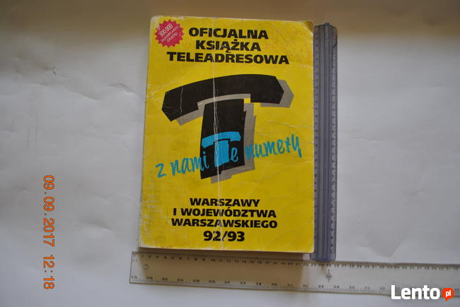 * Książka telefoniczna, Warszawa 92/93