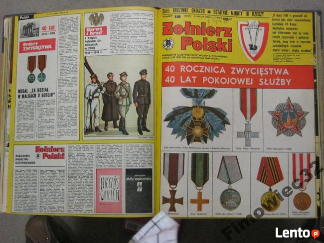 Żołnierz Polski 39 numerów z 1985 r twarda oprawa