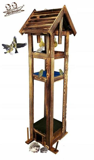 Karmnik dla Ptaków Poidło + Domek dla jeża Zestaw