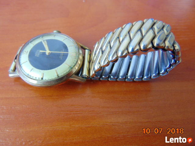 ZEGAREK ANTYK POZŁACANY NA CHODZIE-BERG