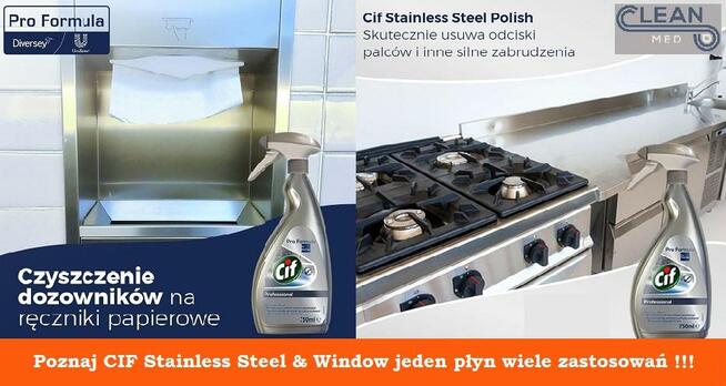 Cif Stainless Steel - Płyn do mycia stali nierdzewnej