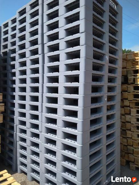 PALETA EURO H1 plastikowa szara używane H1 szare palety