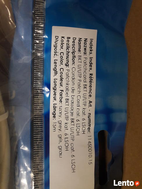 PATCHCORD U/UTP kat. 6