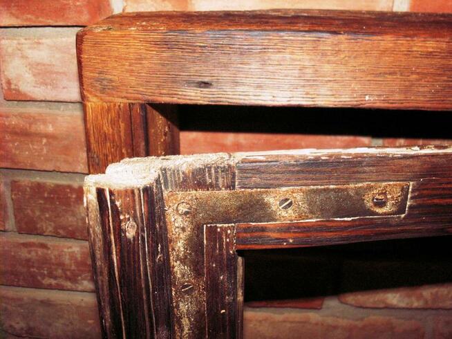 Stare okno szafka z drzewa przedwojennego loft, retro 70x117