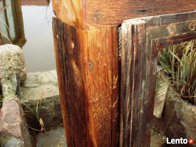 Stare okno szafka z drzewa przedwojennego loft, retro 70x117