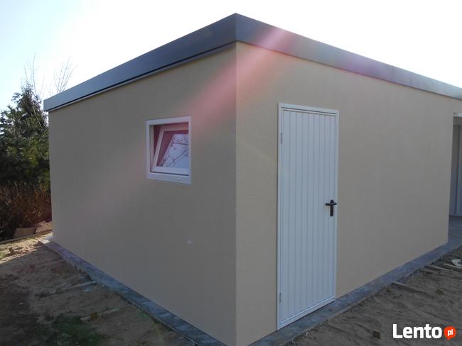 Garaż tynkowany z pomieszczeniem gospodarczym/RATY