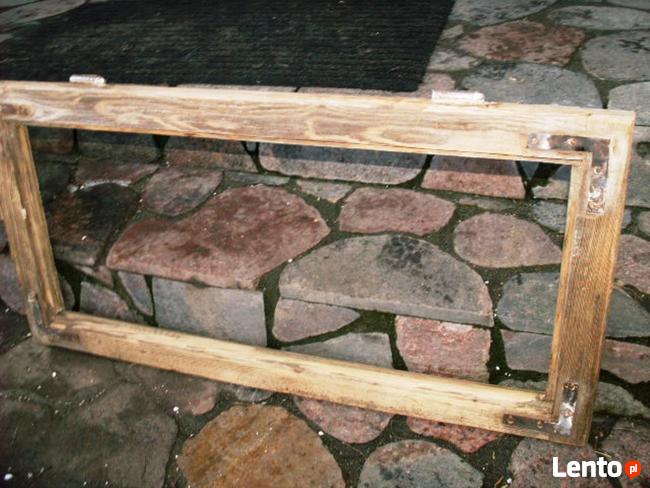 Stare okno metalowe rama okienna lustro ramka loft retro