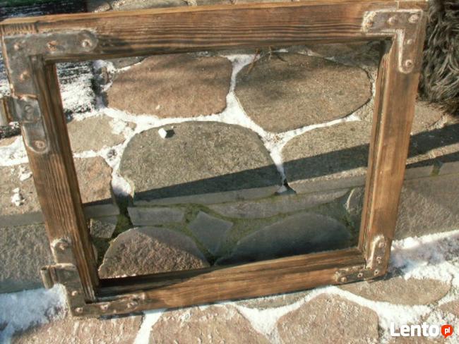 Stare okna metalowe ramy okienne ramki lustro