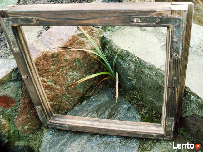 Stare okna metalowe ramy okienne ramki lustro