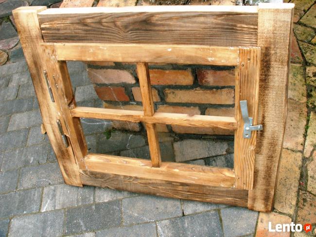Stare okno metalowe rama okienna lustro ramka loft retro