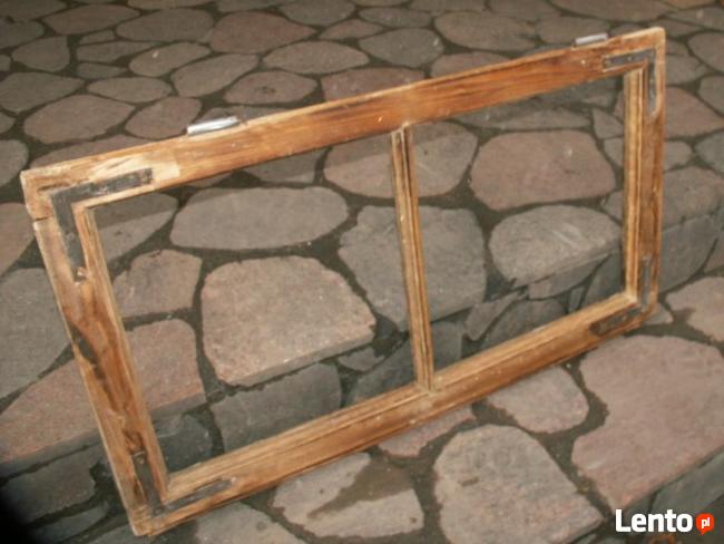Stare okno metalowe rama okienna lustro ramka loft retro