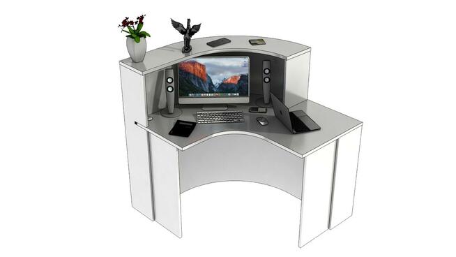 Lada recepcyjna R14 recepcja LED 110x110cm